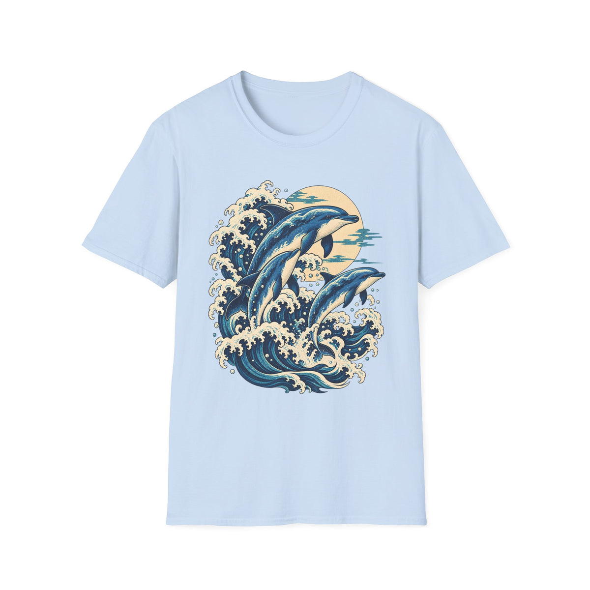 Japanese Inspired Dolphins T-Shirt