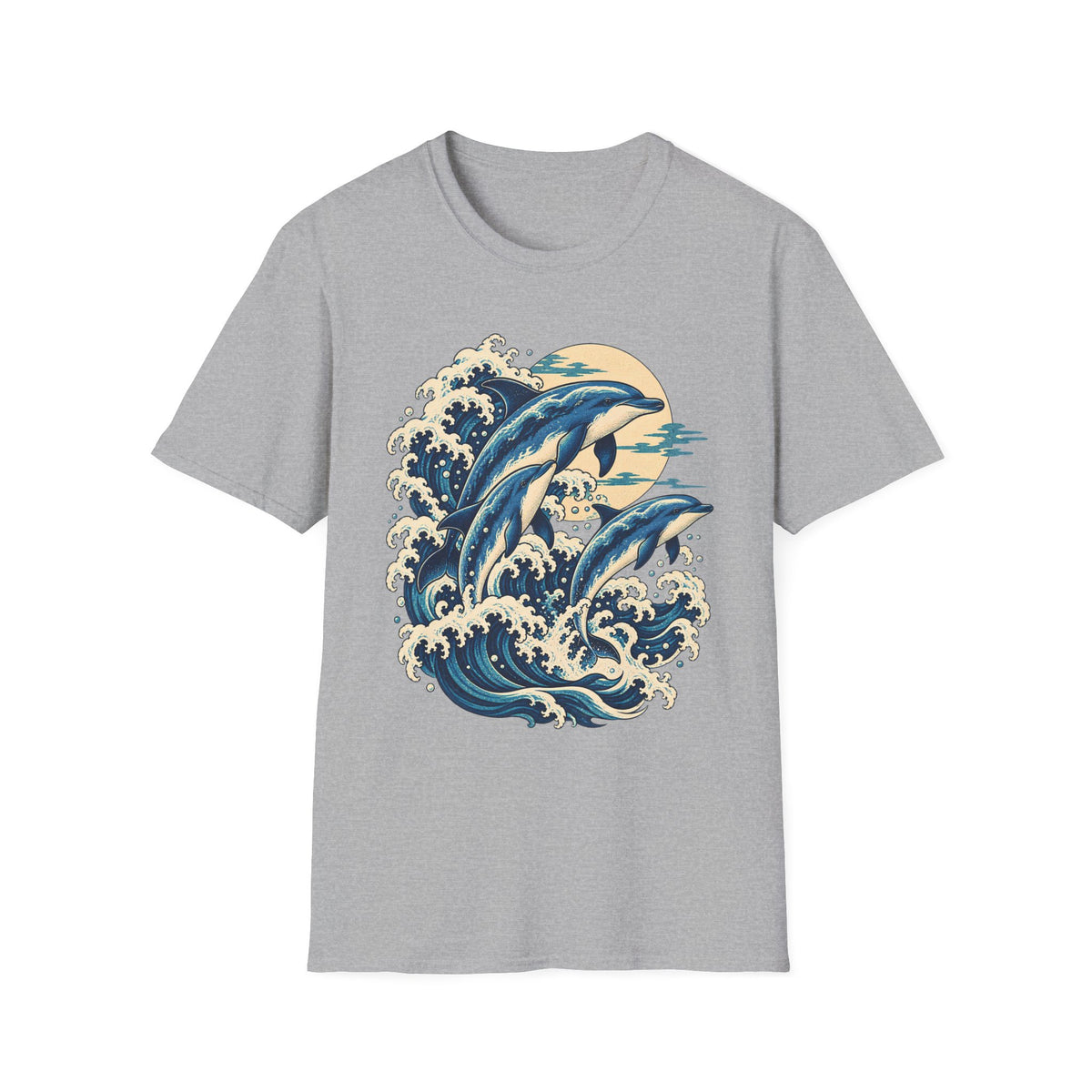 Japanese Inspired Dolphins T-Shirt