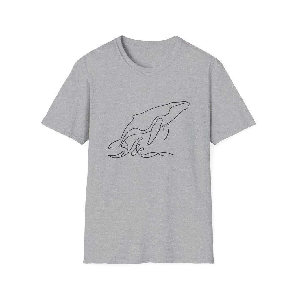 Line Art Whale T-Shirt
