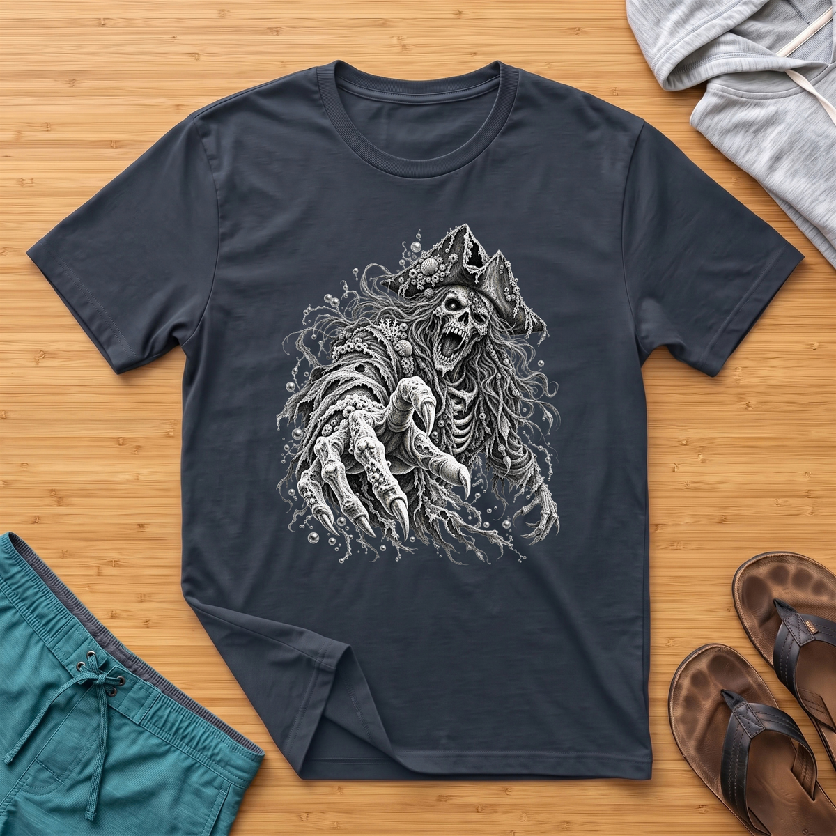 Undead Pirate - Deep Sea Horror T-Shirt