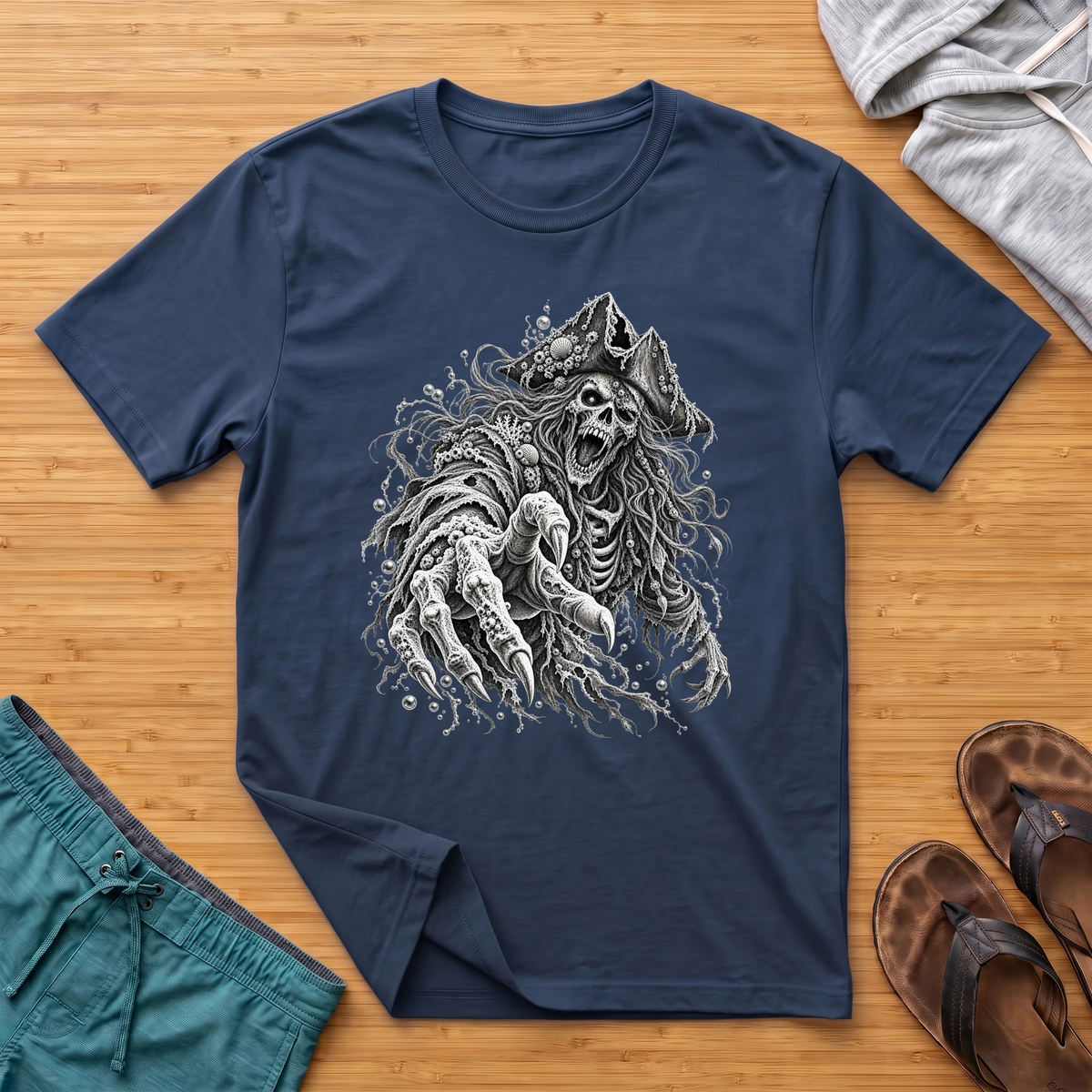Undead Pirate - Deep Sea Horror T-Shirt