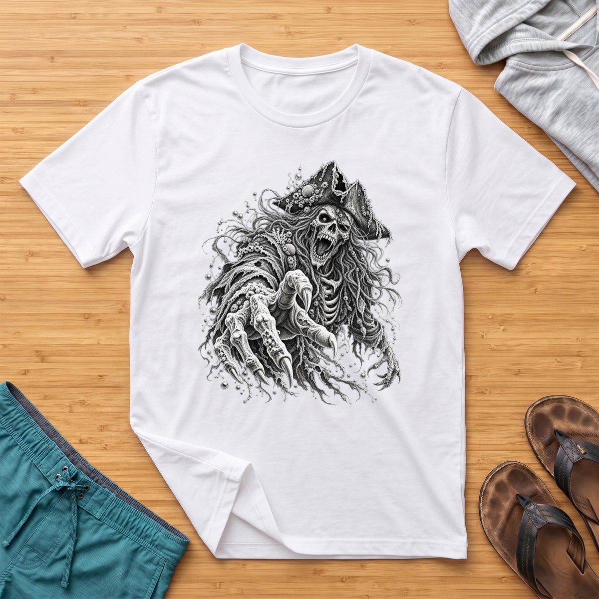 Undead Pirate - Deep Sea Horror T-Shirt
