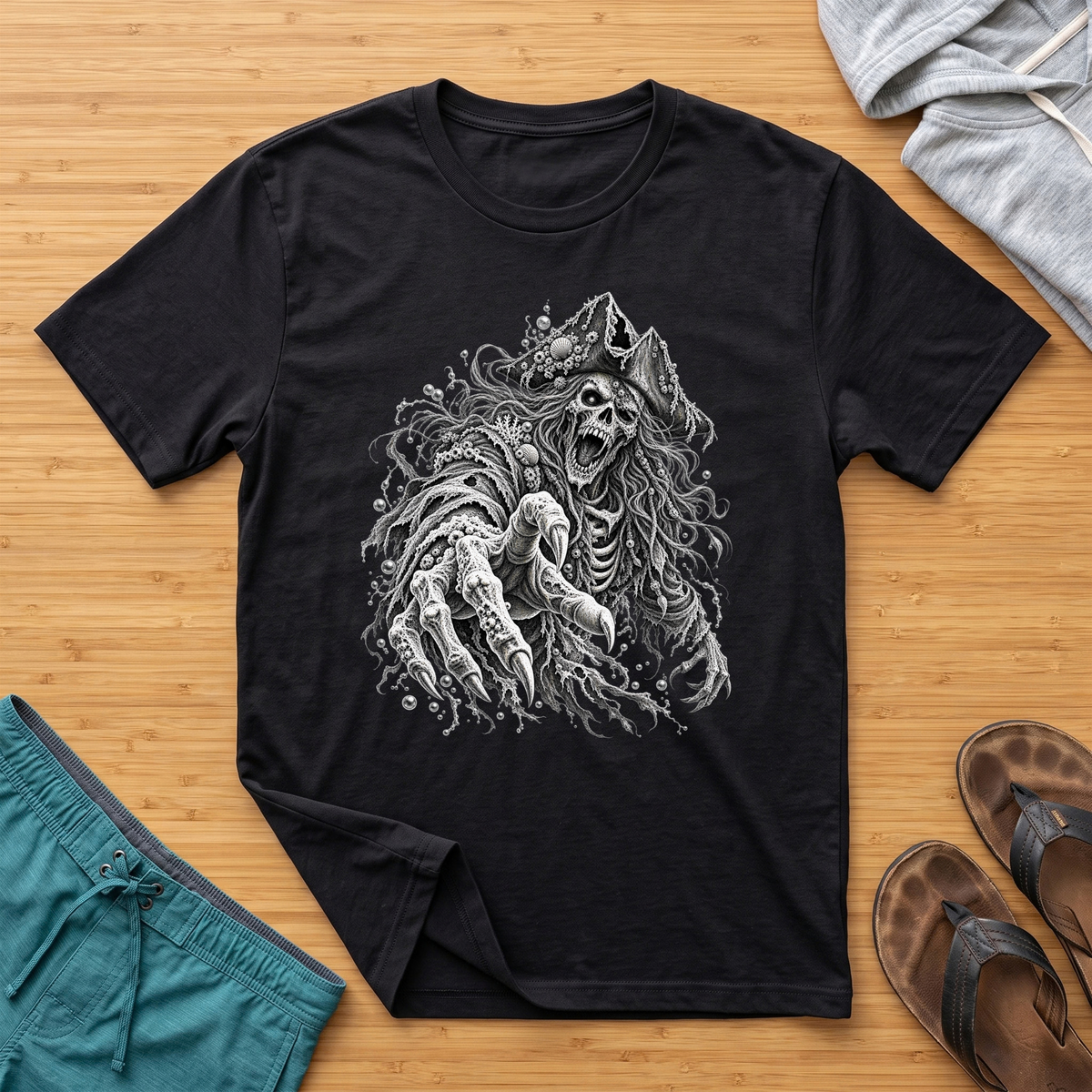 Undead Pirate - Deep Sea Horror T-Shirt