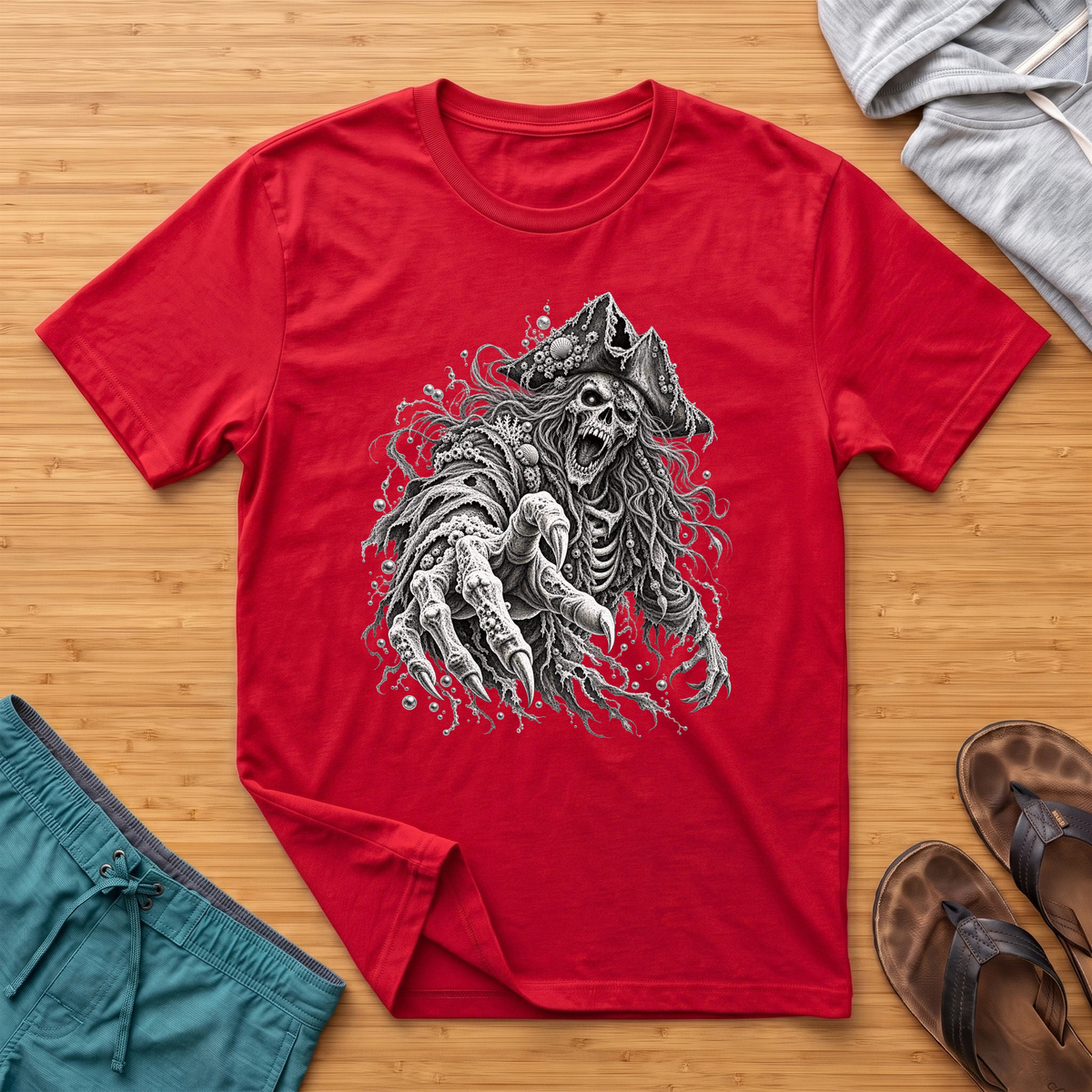 Undead Pirate - Deep Sea Horror T-Shirt