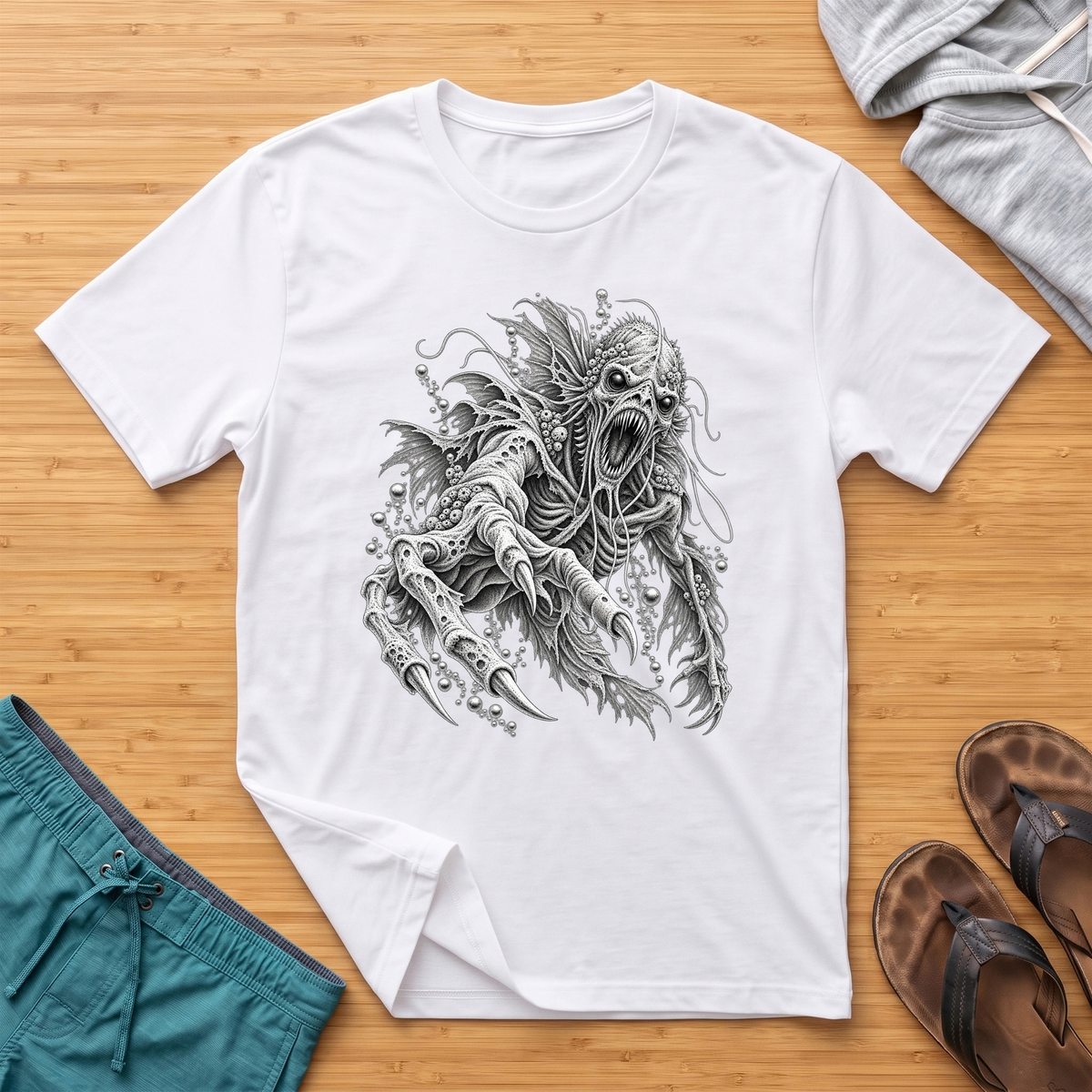 Undead Fisherman - Deep Sea Horror T-Shirt