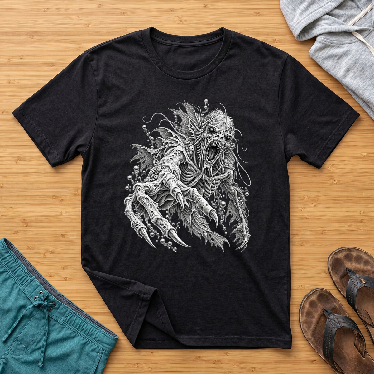 Undead Fisherman - Deep Sea Horror T-Shirt
