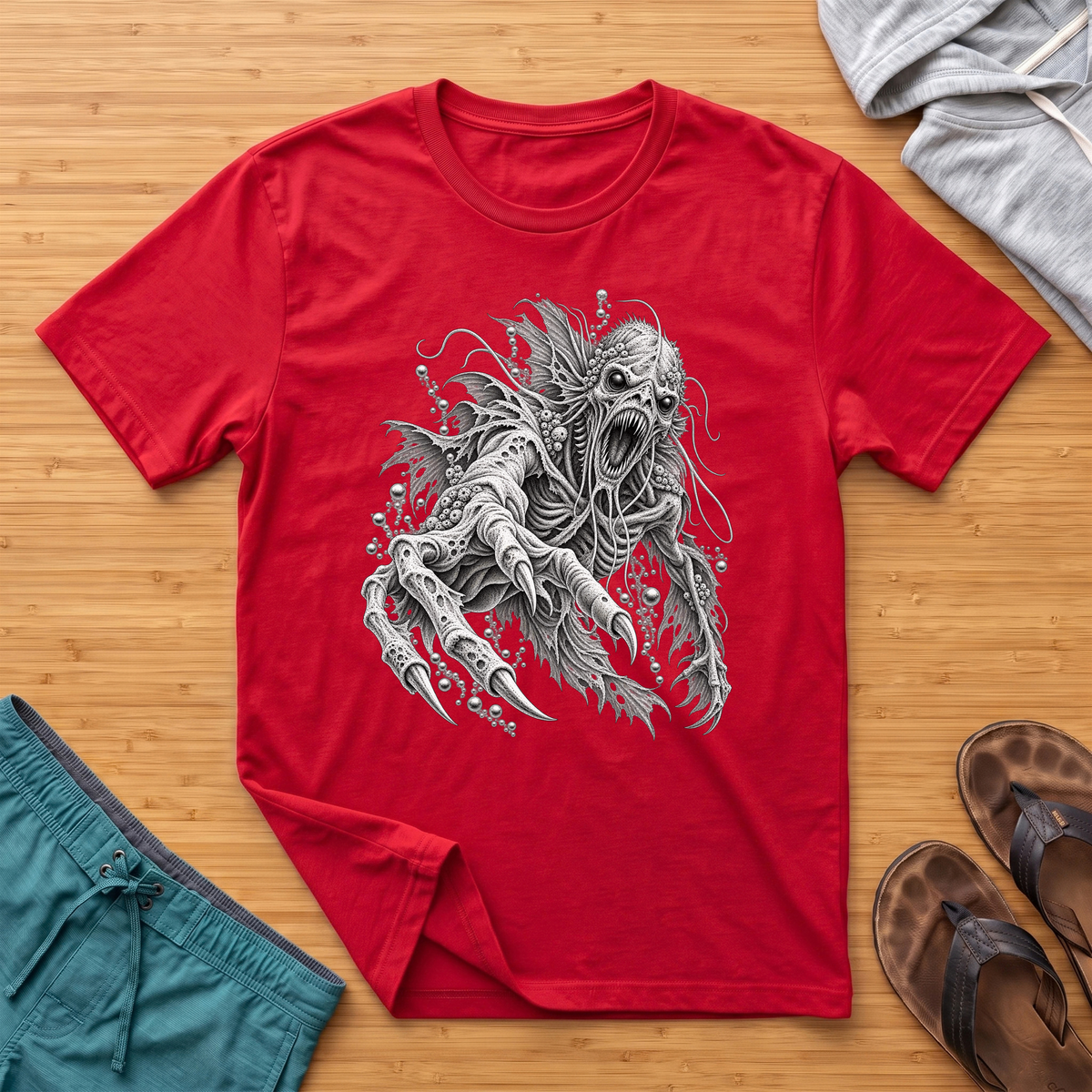 Undead Fisherman - Deep Sea Horror T-Shirt