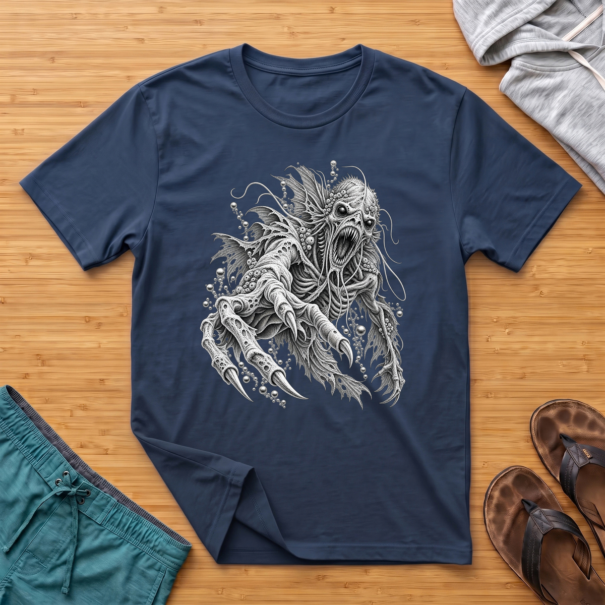 Undead Fisherman - Deep Sea Horror T-Shirt