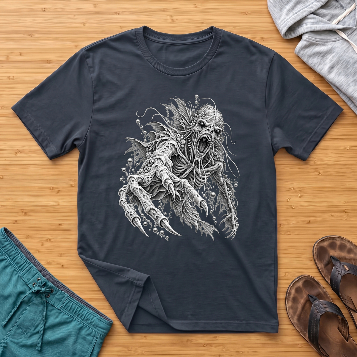 Undead Fisherman - Deep Sea Horror T-Shirt