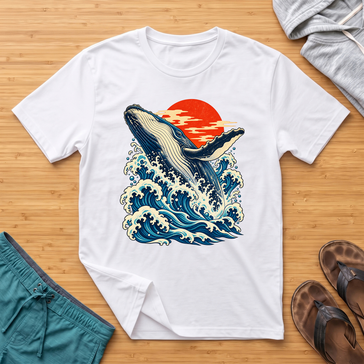 Japanese Inspired Whale T-Shirt