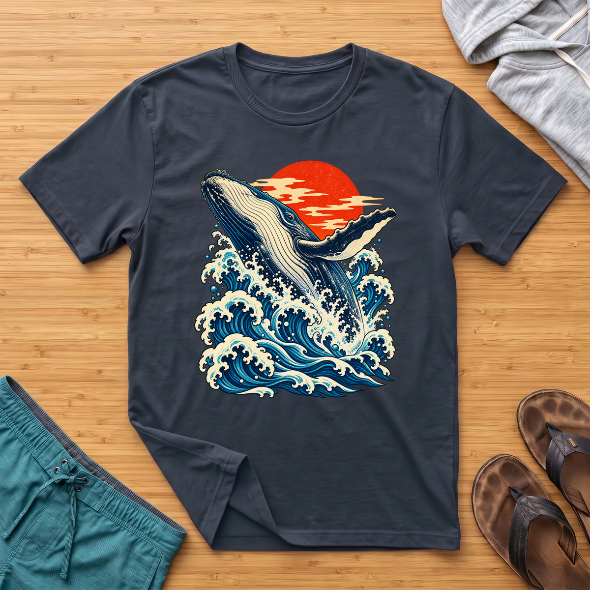 Japanese Inspired Whale T-Shirt