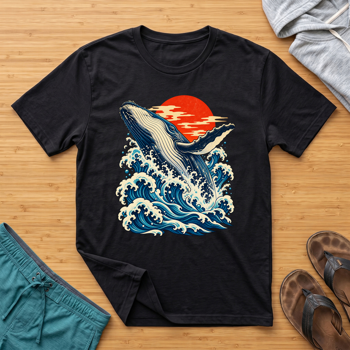 Japanese Inspired Whale T-Shirt