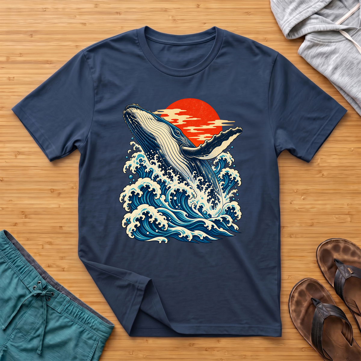 Japanese Inspired Whale T-Shirt