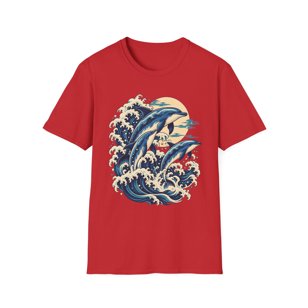 Japanese Inspired Dolphins T-Shirt