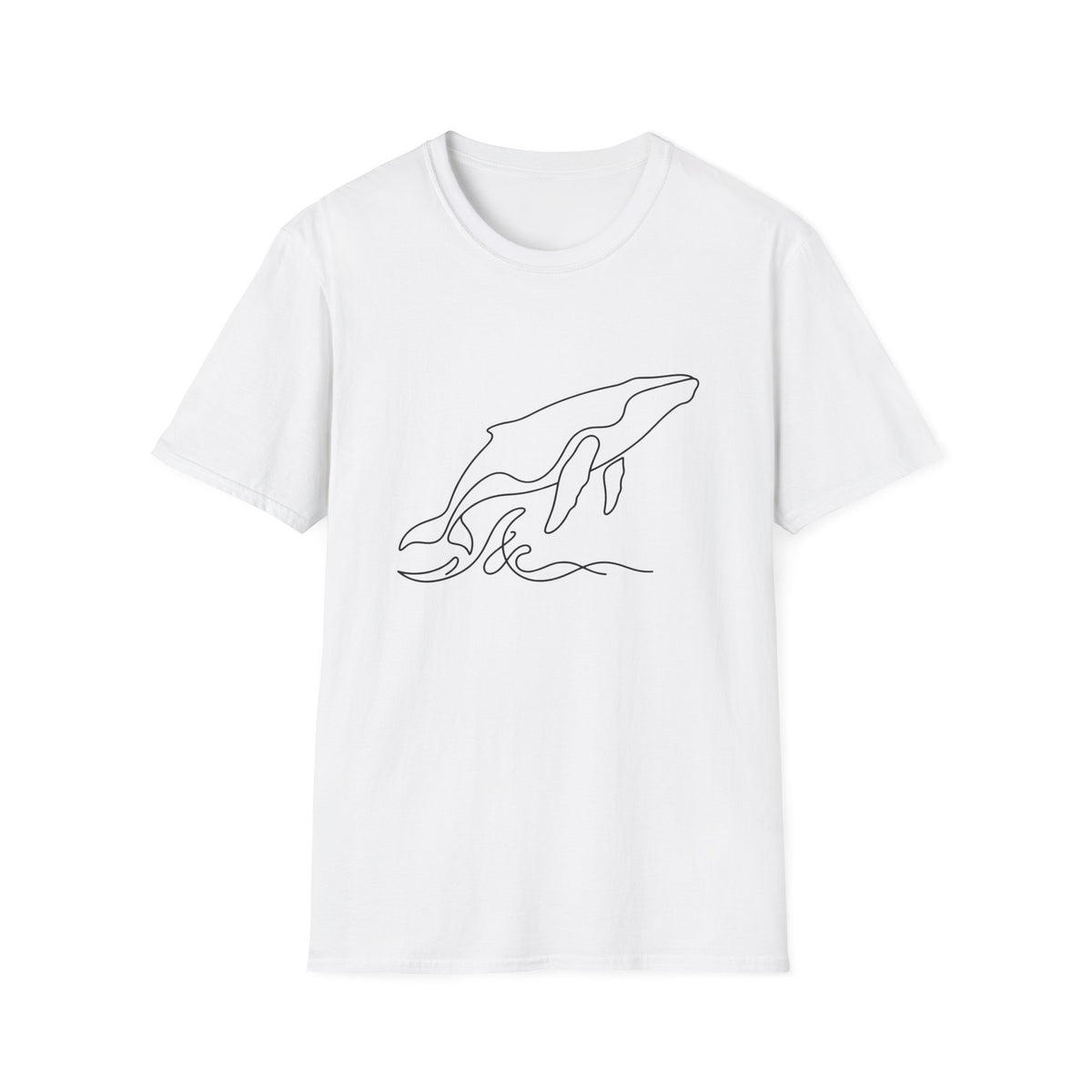 Line Art Whale T-Shirt