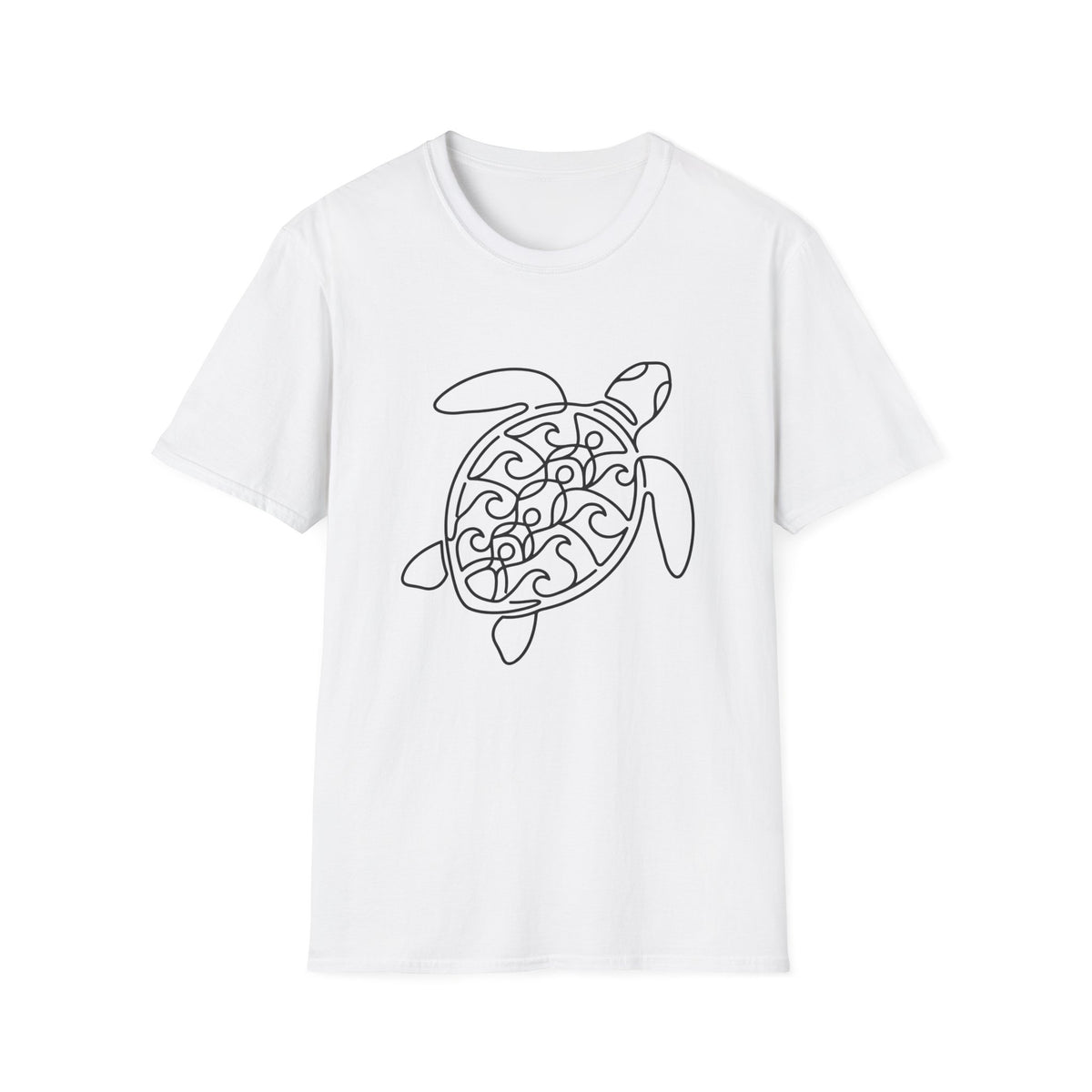 Line Art Turtle T-Shirt
