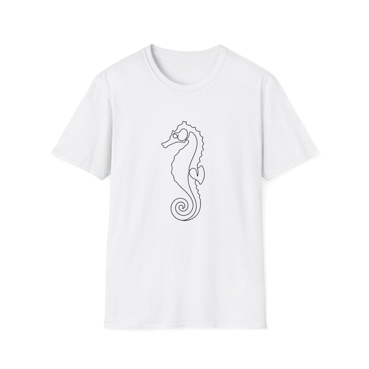 Line Art Seahorse T-Shirt