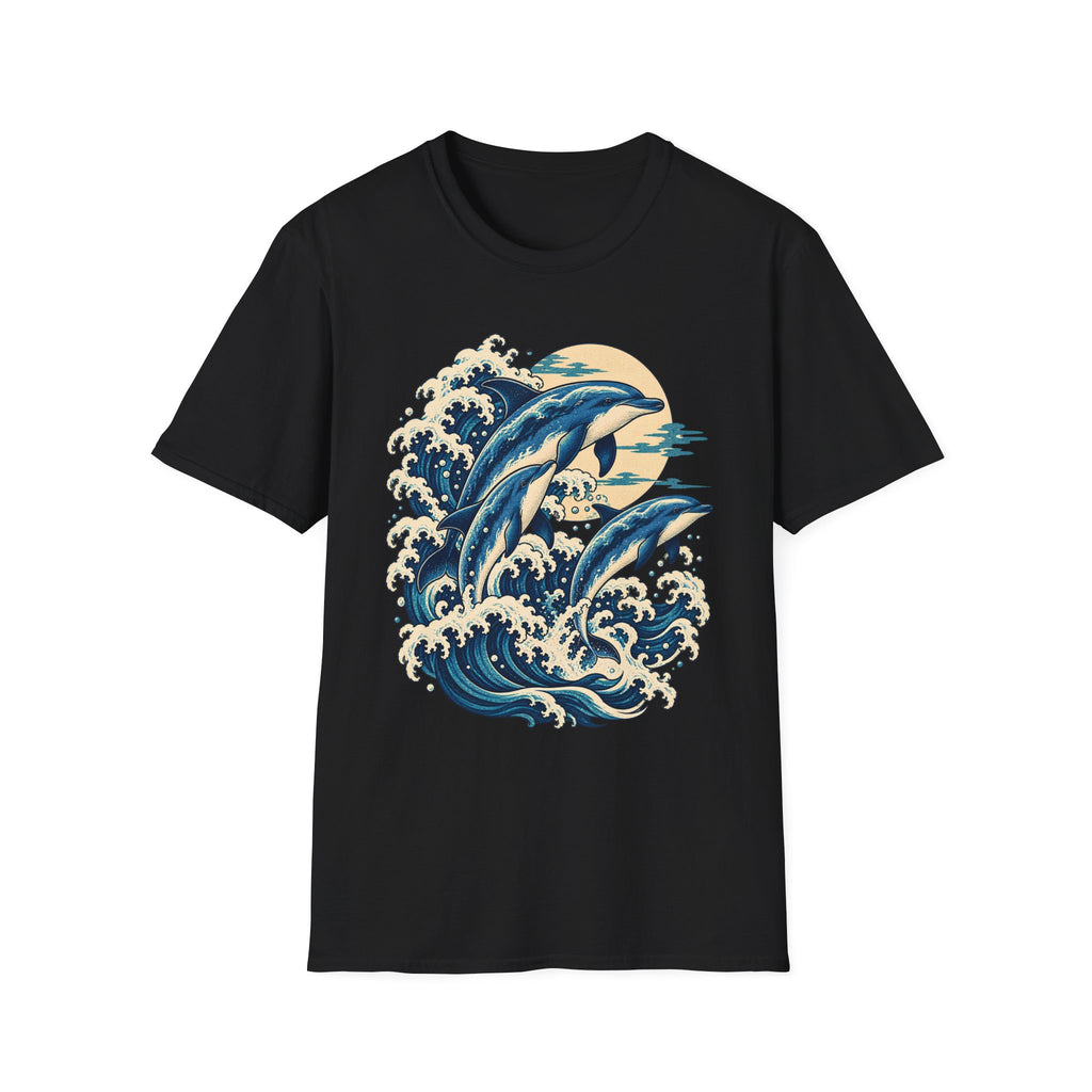 Japanese Inspired Dolphins T-Shirt