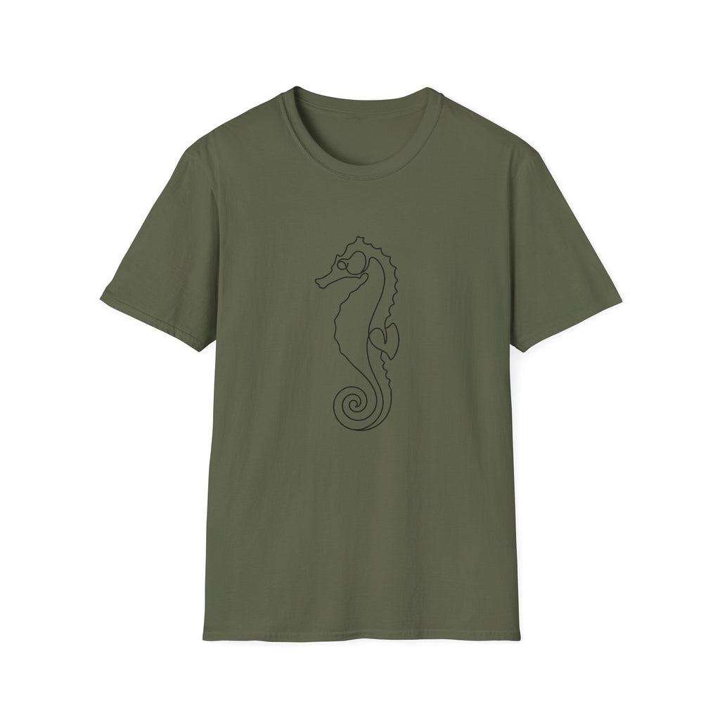 Line Art Seahorse T-Shirt
