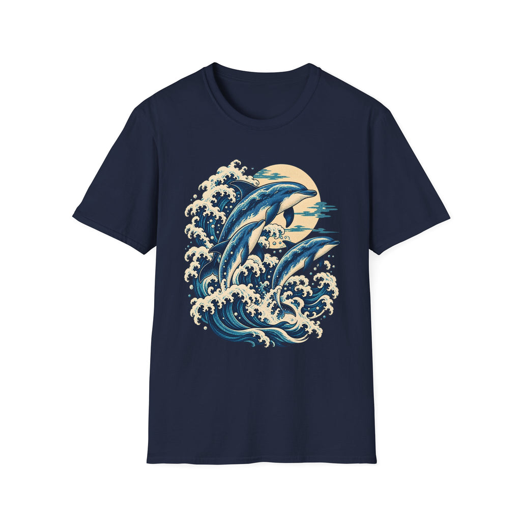 Japanese Inspired Dolphins T-Shirt