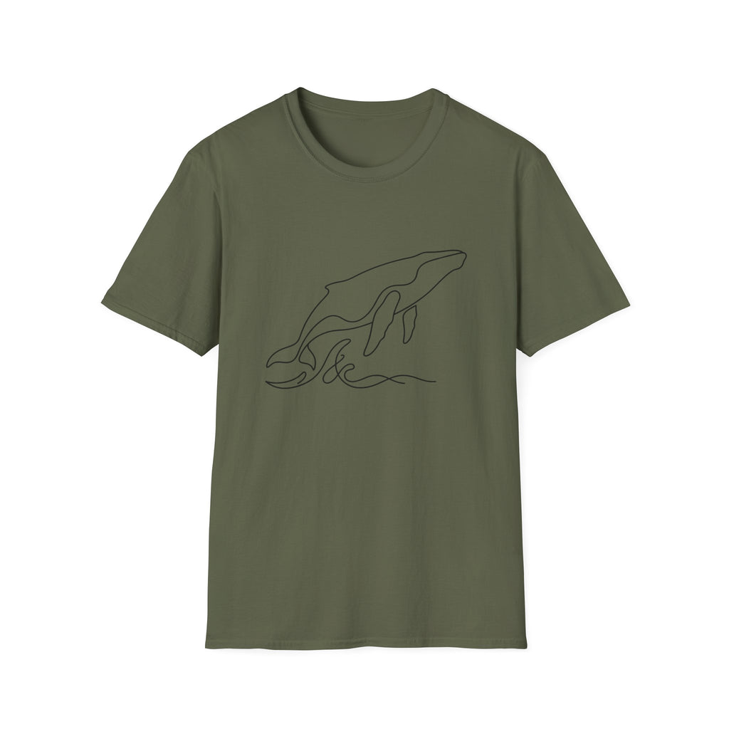 Line Art Whale T-Shirt
